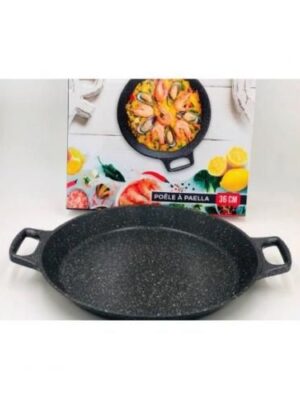 TATCH Poêle à Paella 36 cm, avec deux Poignées en acier, antiadhésif.