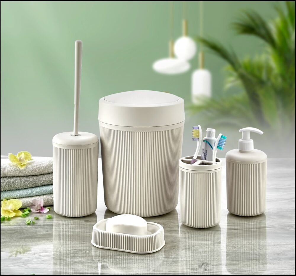 Set de Salle de Bain 5 Pièces | Élégance ET Fonctionnalité au Quotidien