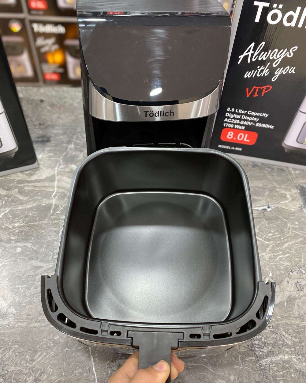 Friteuse à Air tödlich  8L avec 1700w  – Croustillant, Sain et Sans Huile