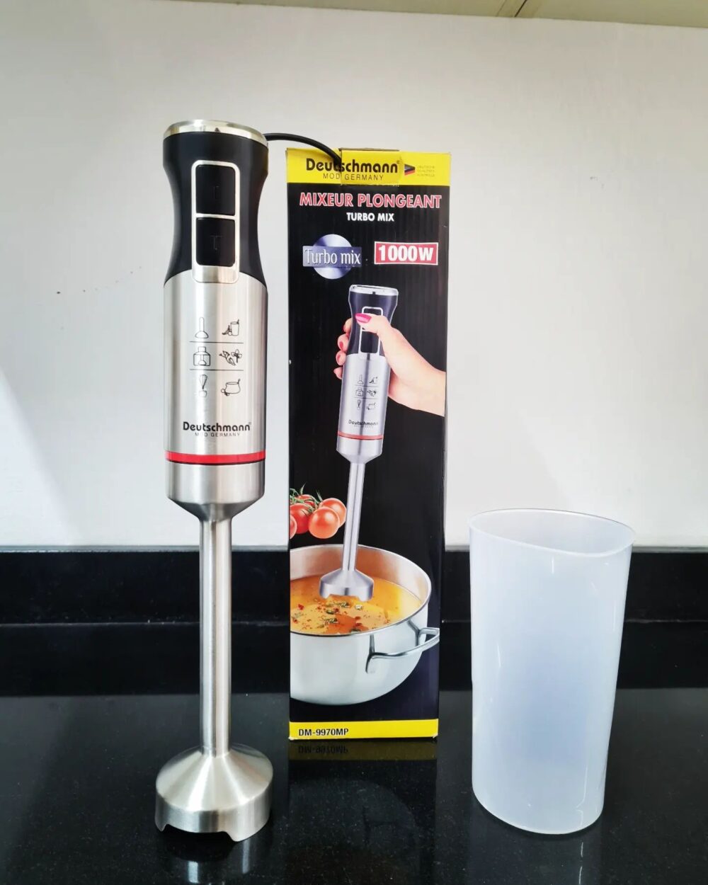 "Mixeur Haute Puissance 1000W avec Design Allemand – Polyvalent, Pratique et Facile à Nettoyer"