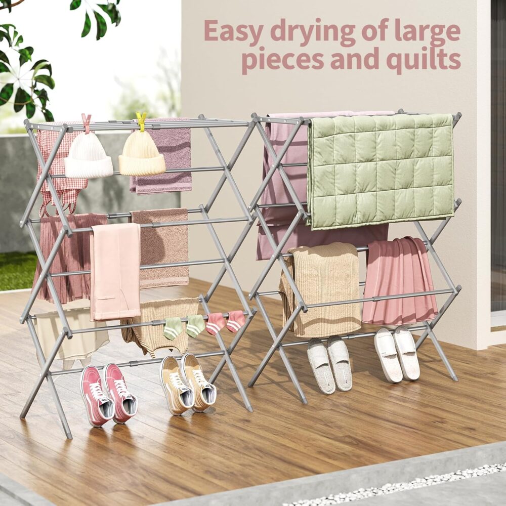 Séchoir à Linge Pliable Multifonction – Gain de Place & Séchage Efficace