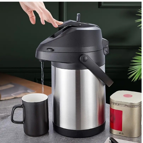 Thermos Inox 3L avec Pompe – Conservation 24h Chaud/Froid et Service Facile