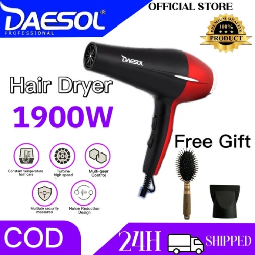 DAESOL D-1881 – Sèche-Cheveux Puissant et Professionnel 1900W
