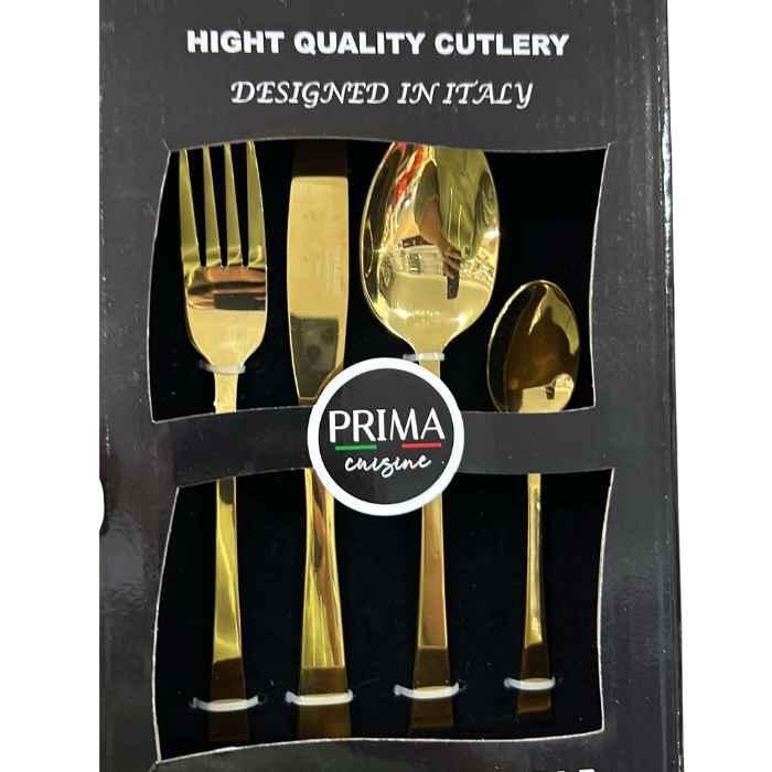 Ensemble de Couverts de Luxe PRIMA – L’élégance dorée à votre table