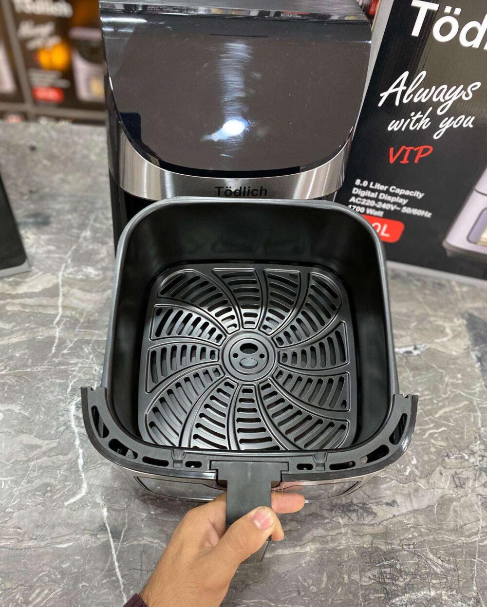 Friteuse à Air tödlich  8L avec 1700w  – Croustillant, Sain et Sans Huile