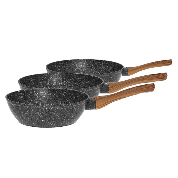 Set de 3 Poêles ERESS Antiadhésives Élégantes et Performantes