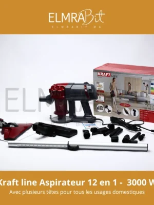 KRAFTLine Aspirateur 12-en-1 – 3000W, Léger & Puissant (6m de câble)