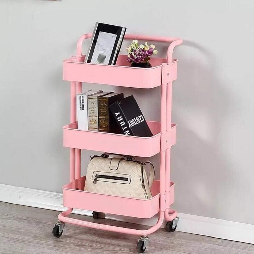 🌸 Chariot de Rangement 3 Niveaux – Pratique, Élégant et Tout-Terrain !