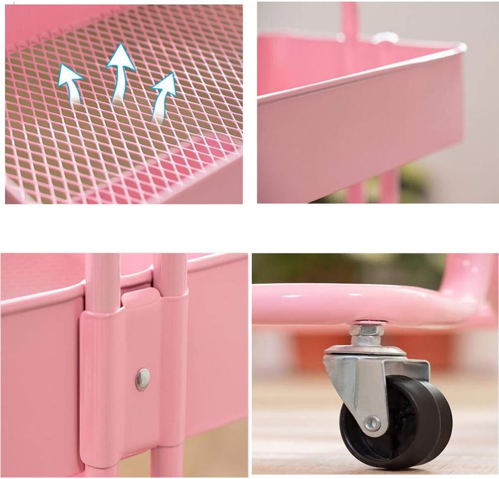 🌸 Chariot de Rangement 3 Niveaux – Pratique, Élégant et Tout-Terrain !