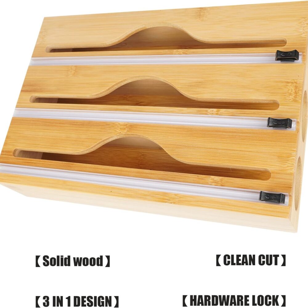 🪵 Distributeur 3-en-1 en Bambou – Élégant, Pratique et Multifonction