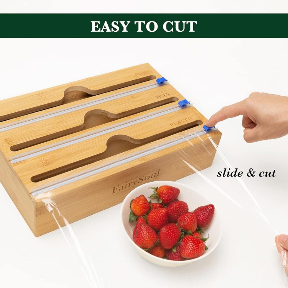 🪵 Distributeur 3-en-1 en Bambou – Élégant, Pratique et Multifonction