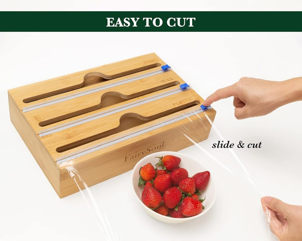 🪵 Distributeur 3-en-1 en Bambou – Élégant, Pratique et Multifonction