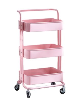 🌸 Chariot de Rangement 3 Niveaux – Pratique, Élégant et Tout-Terrain !