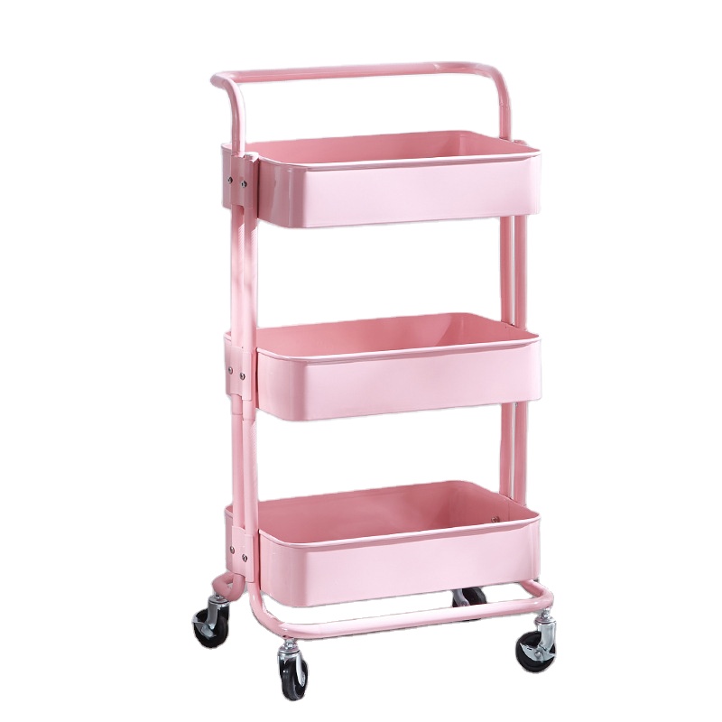 🌸 Chariot de Rangement 3 Niveaux – Pratique, Élégant et Tout-Terrain !