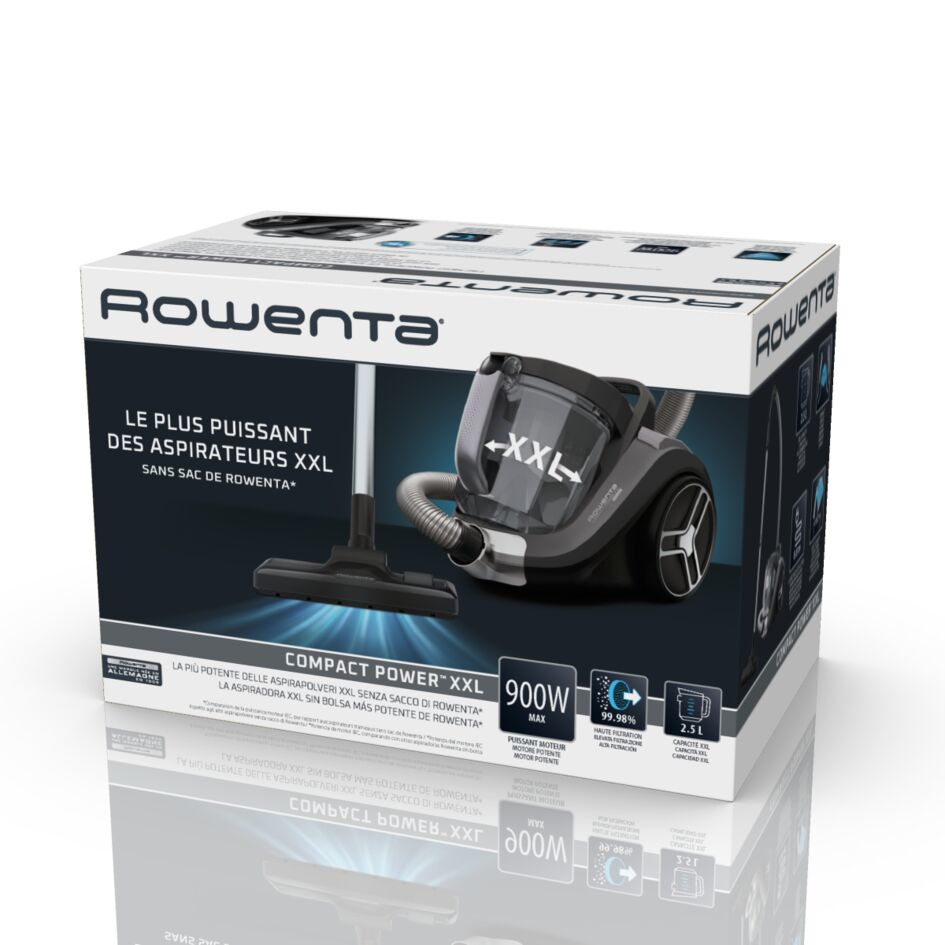 Aspirateur Sans Sac Rowenta Compact Power – 900W, 2,5L
