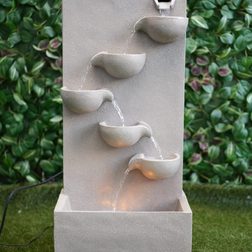 Fontaine Décorative à Cascades avec Éclairage LED – Ambiance Zen & Moderne