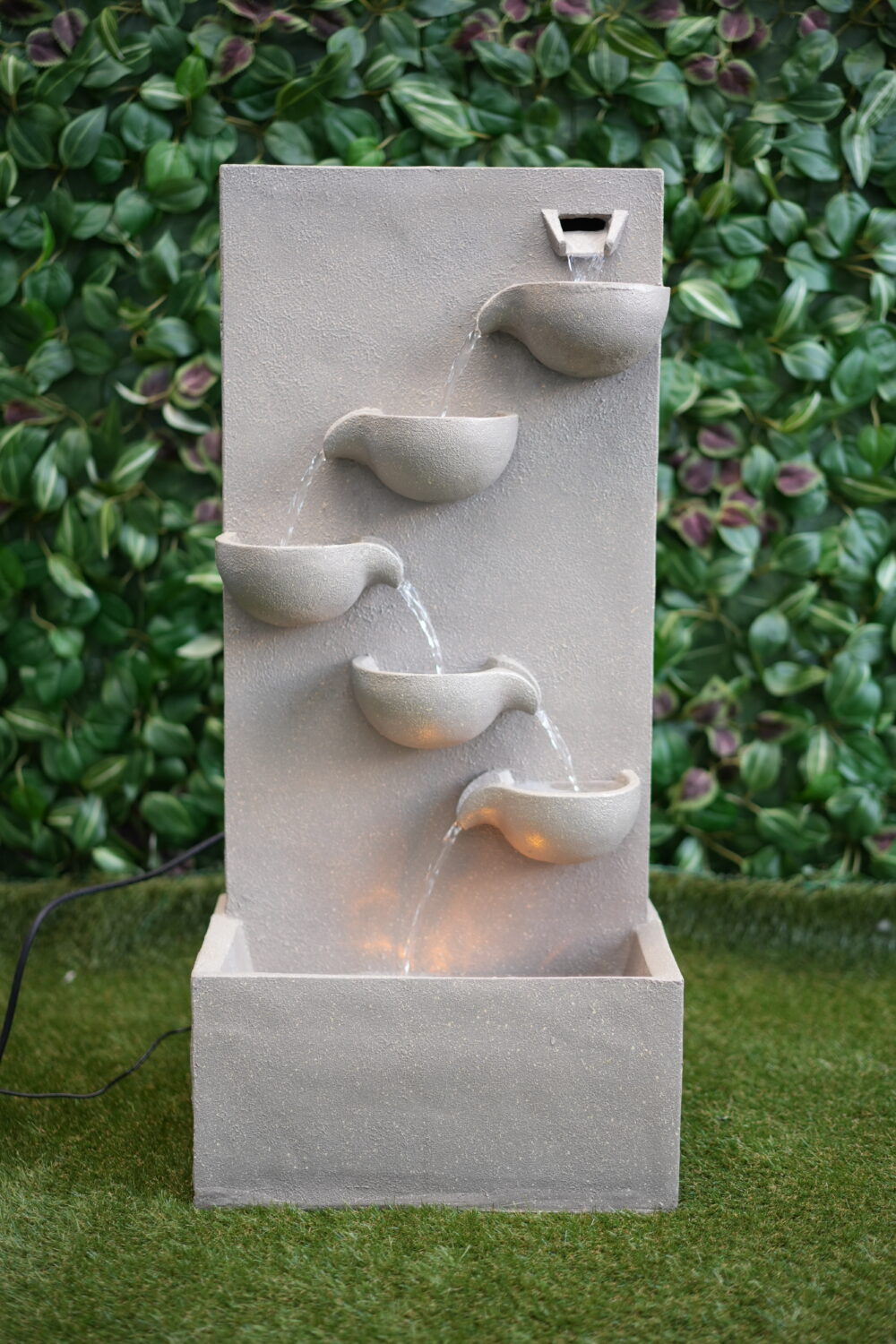 Fontaine Décorative à Cascades avec Éclairage LED – Ambiance Zen & Moderne