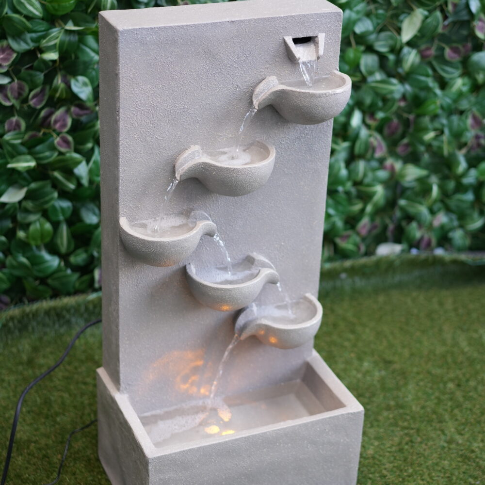 Fontaine Décorative à Cascades avec Éclairage LED – Ambiance Zen & Moderne