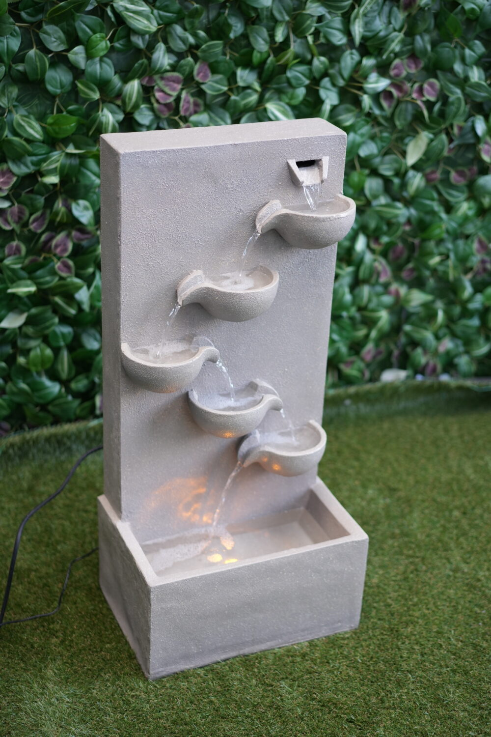 Fontaine Décorative à Cascades avec Éclairage LED – Ambiance Zen & Moderne