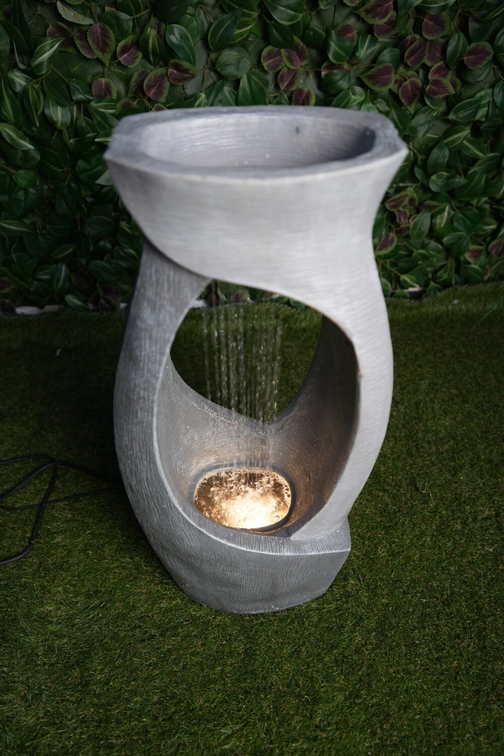 Fontaine Décorative Moderne avec LED – 30×21×63 cm | Design Élancé & Ambiance Zen