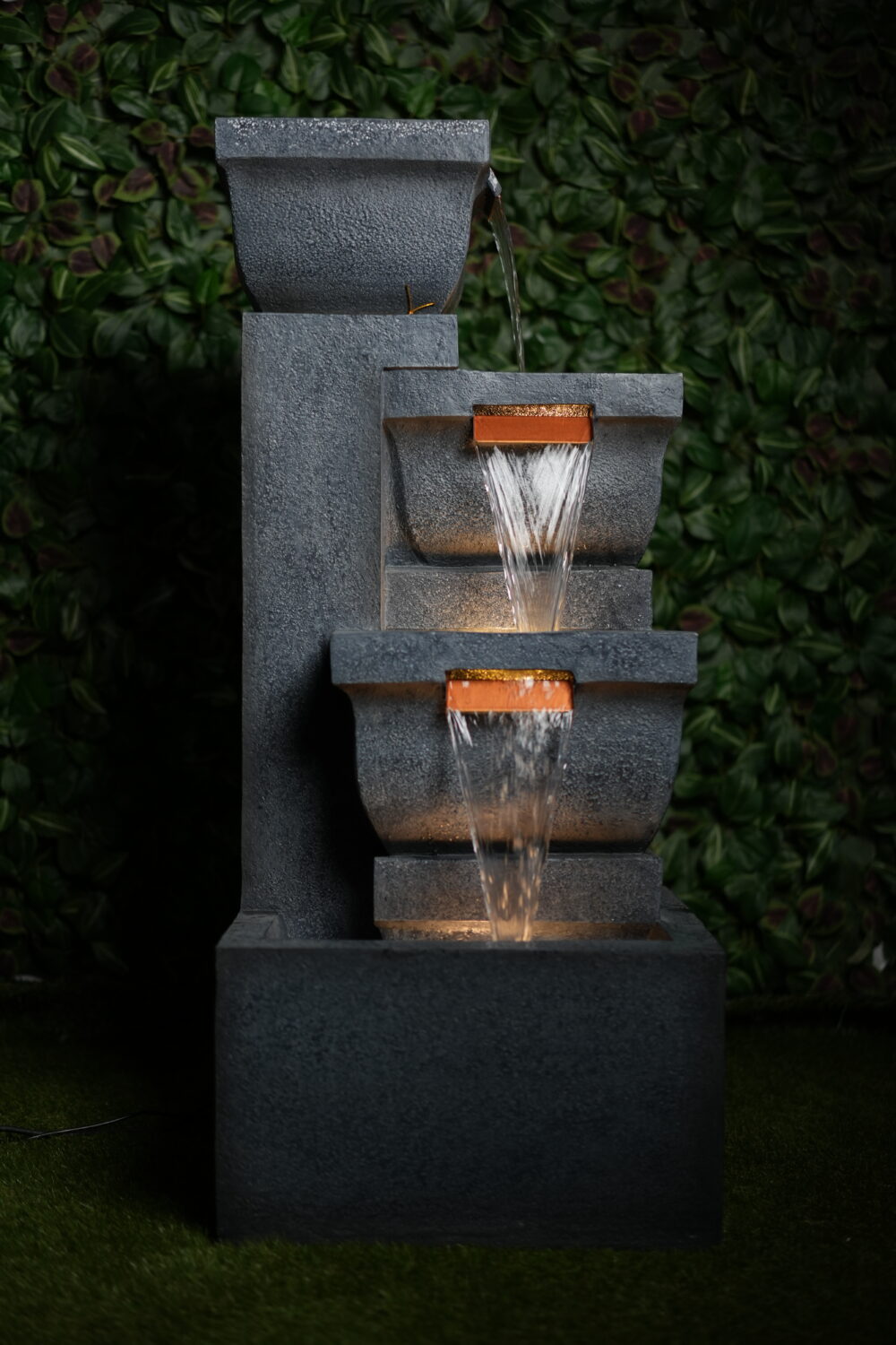 Fontaine Décorative à 4 Niveaux avec LED – 48×48.5×107 cm | Design Moderne & Relaxant
