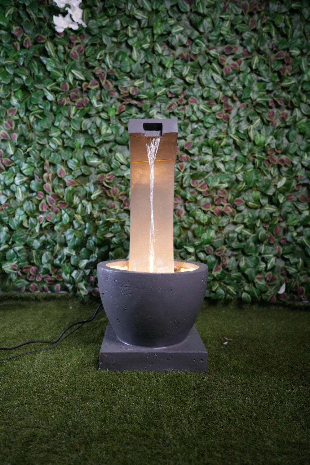 Fontaine Décorative Moderne en Arc avec LED | Élégance Minimaliste & Ambiance Zen