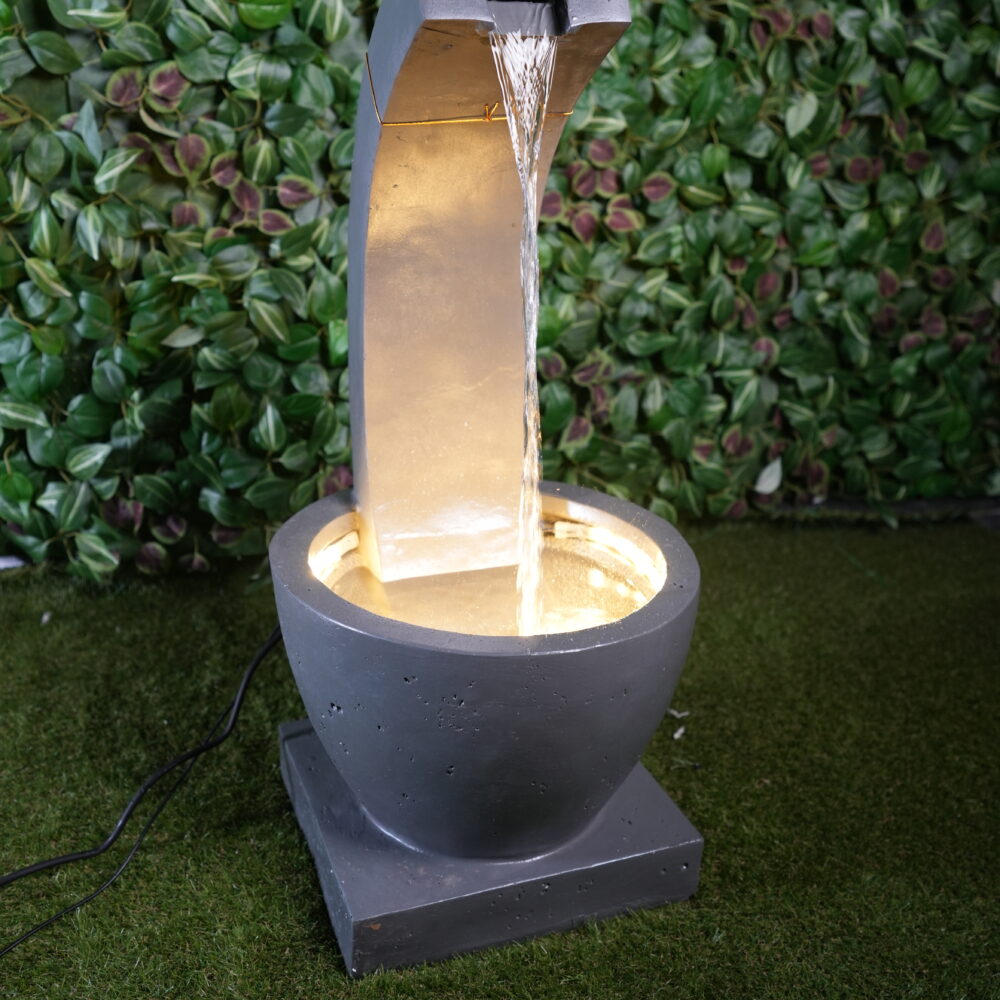 Fontaine Décorative Moderne en Arc avec LED | Élégance Minimaliste & Ambiance Zen