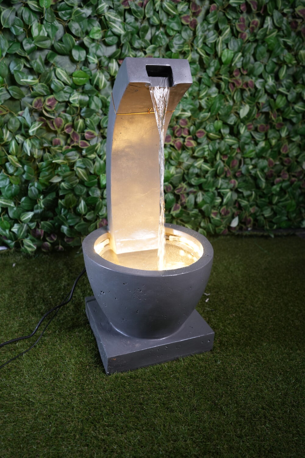 Fontaine Décorative Moderne en Arc avec LED | Élégance Minimaliste & Ambiance Zen
