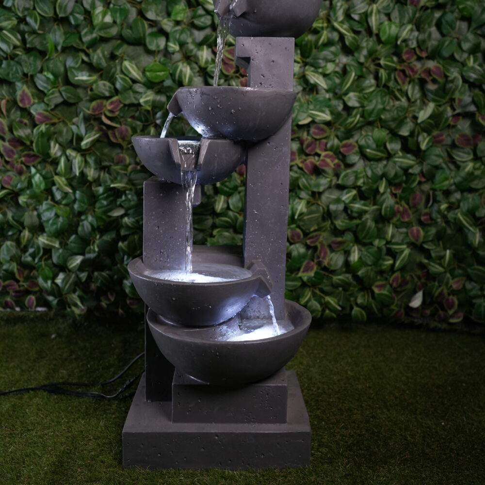 Fontaine Décorative à 5 Niveaux avec LED | Ambiance Zen & Design Moderne