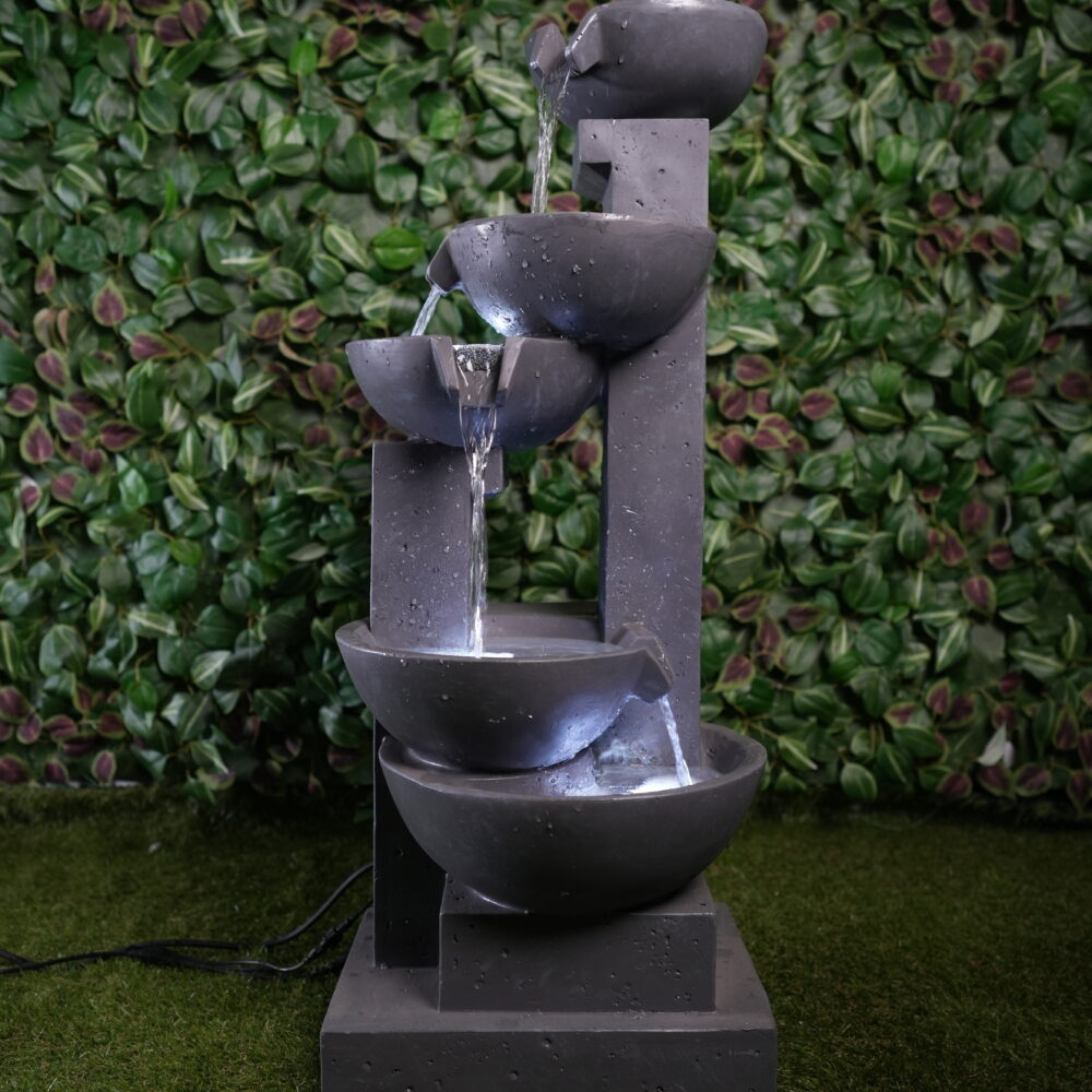 Fontaine Décorative à 5 Niveaux avec LED | Ambiance Zen & Design Moderne