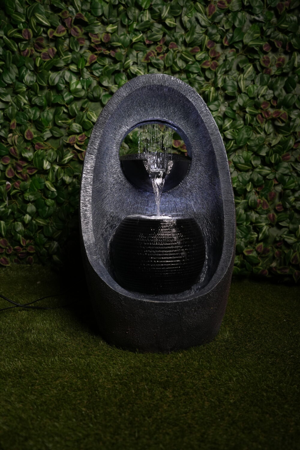 Fontaine Décorative Ovale avec LED – Élégance & Ambiance Zen