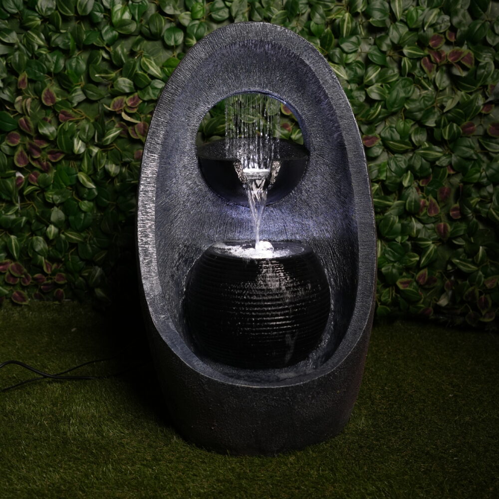 Fontaine Décorative Ovale avec LED – Élégance & Ambiance Zen