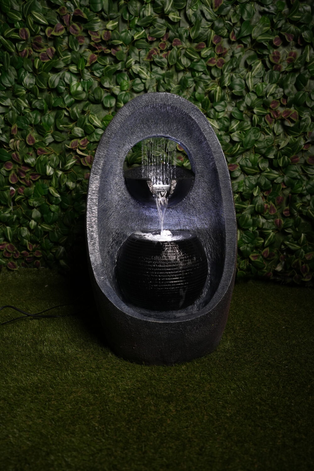 Fontaine Décorative Ovale avec LED – Élégance & Ambiance Zen