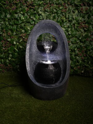 Fontaine Décorative Ovale avec LED – Élégance & Ambiance Zen