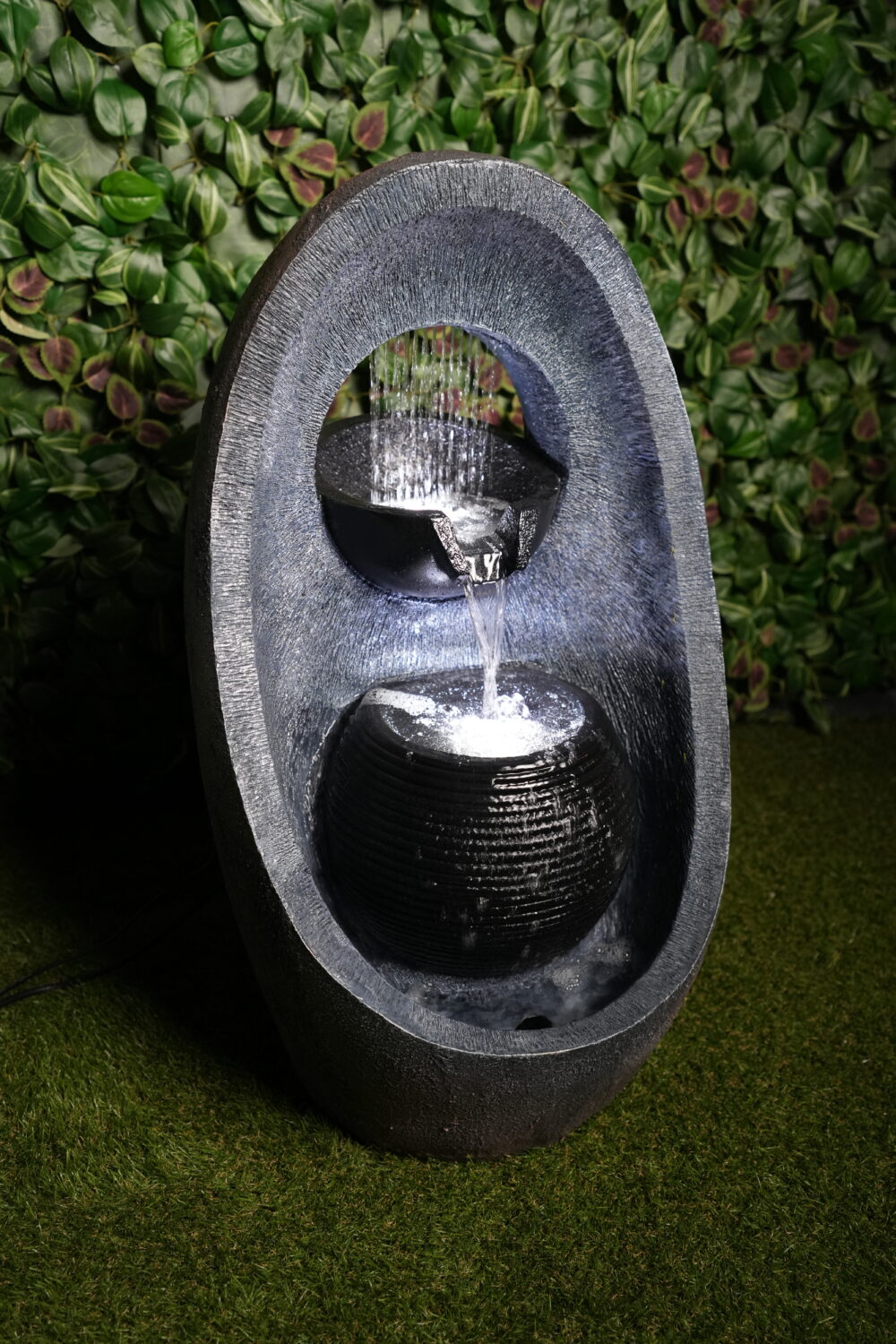 Fontaine Décorative Ovale avec LED – Élégance & Ambiance Zen