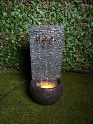 Fontaine Murale avec Vasque et LED  | Design Pierre Naturelle & Éclairage Chaleureux