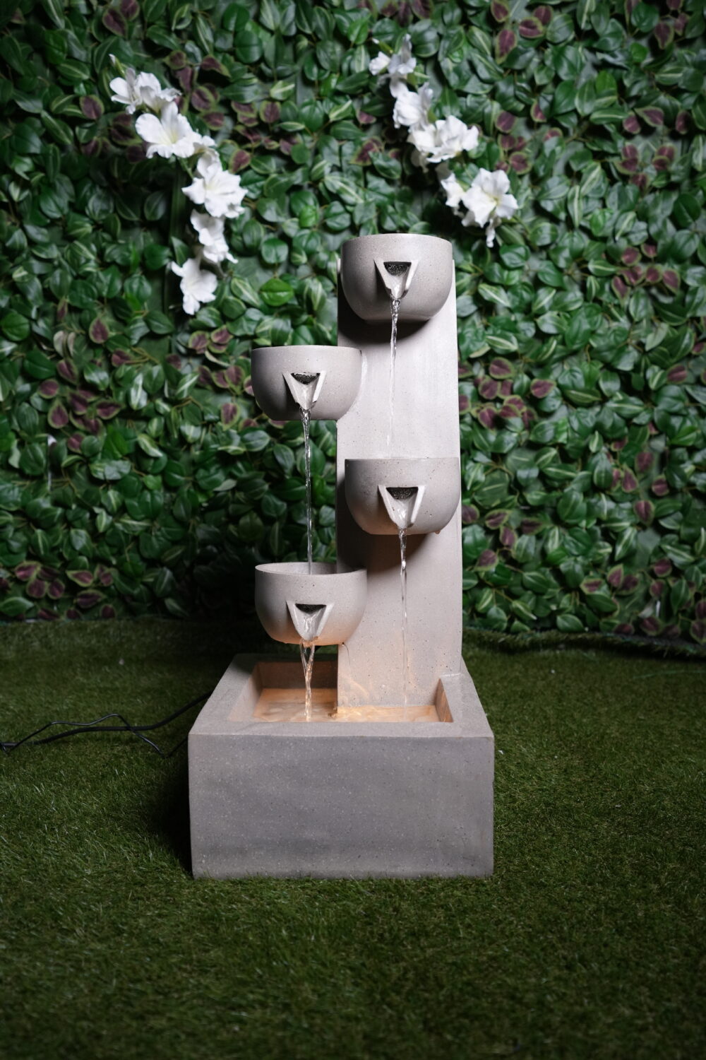 Fontaine Décorative Moderne à 5 Niveaux avec LED | Élégance Zen & Ambiance Relaxante
