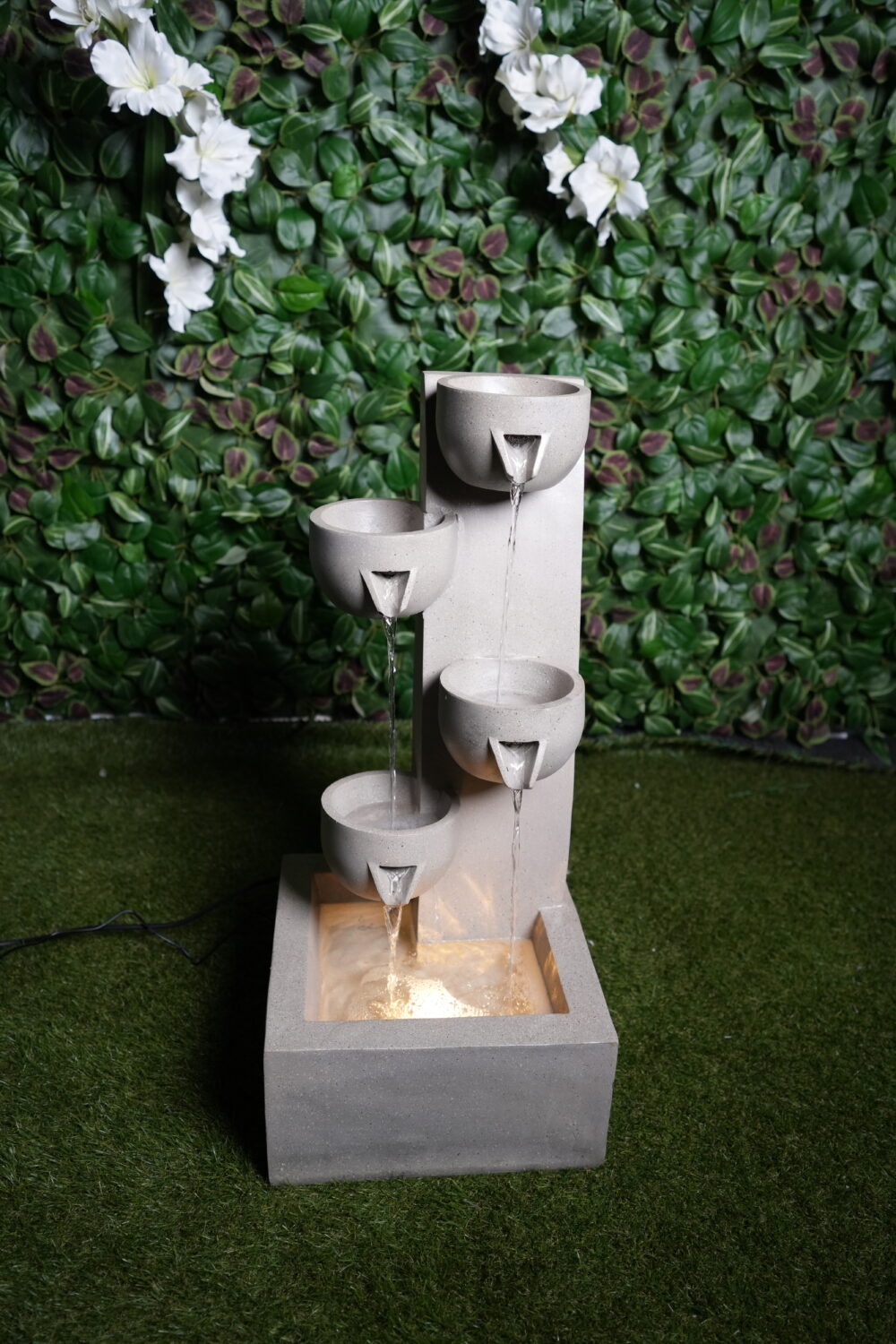 Fontaine Décorative Moderne à 5 Niveaux avec LED | Élégance Zen & Ambiance Relaxante